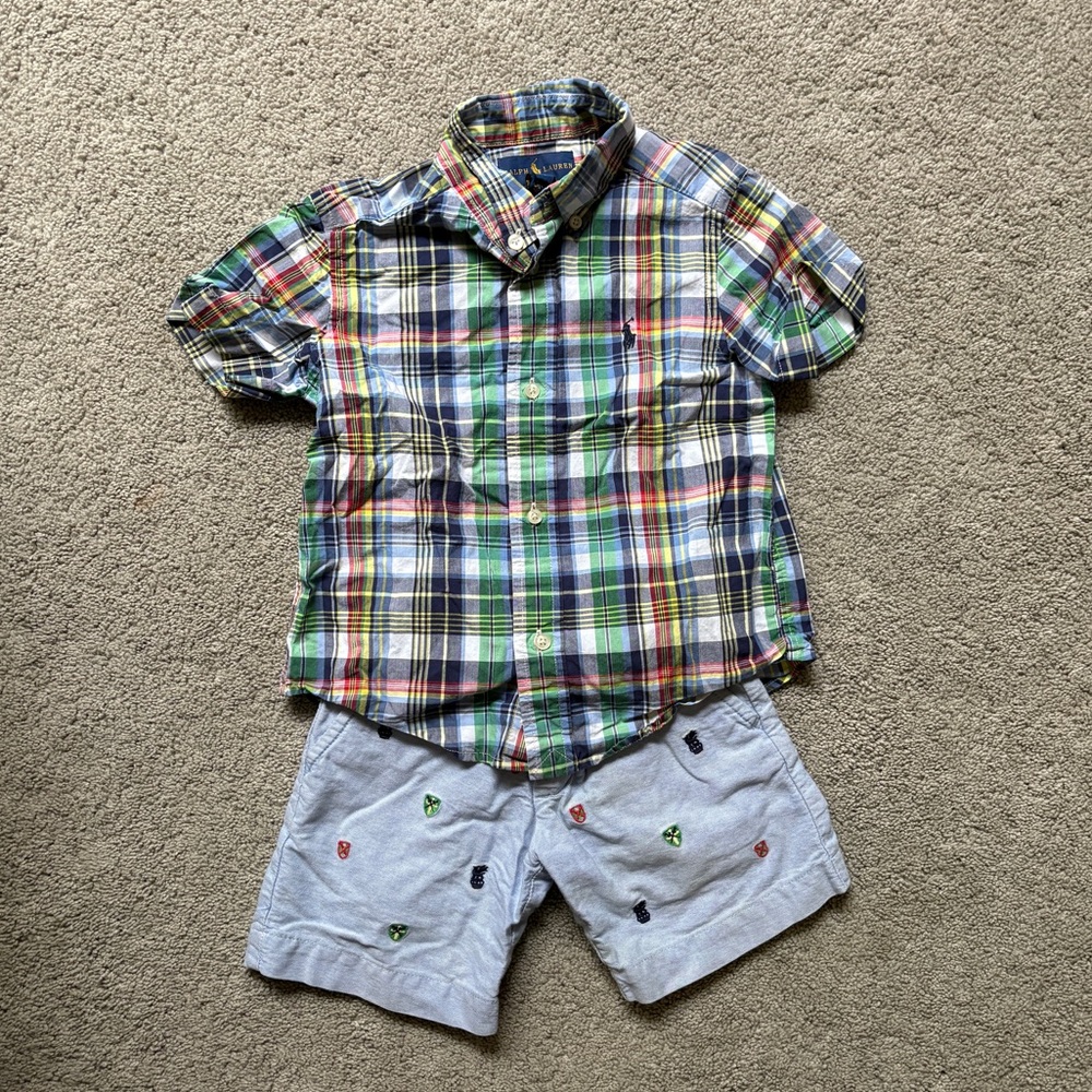 Ralph Lauren 3/3T Shirt and Shorts Bundle